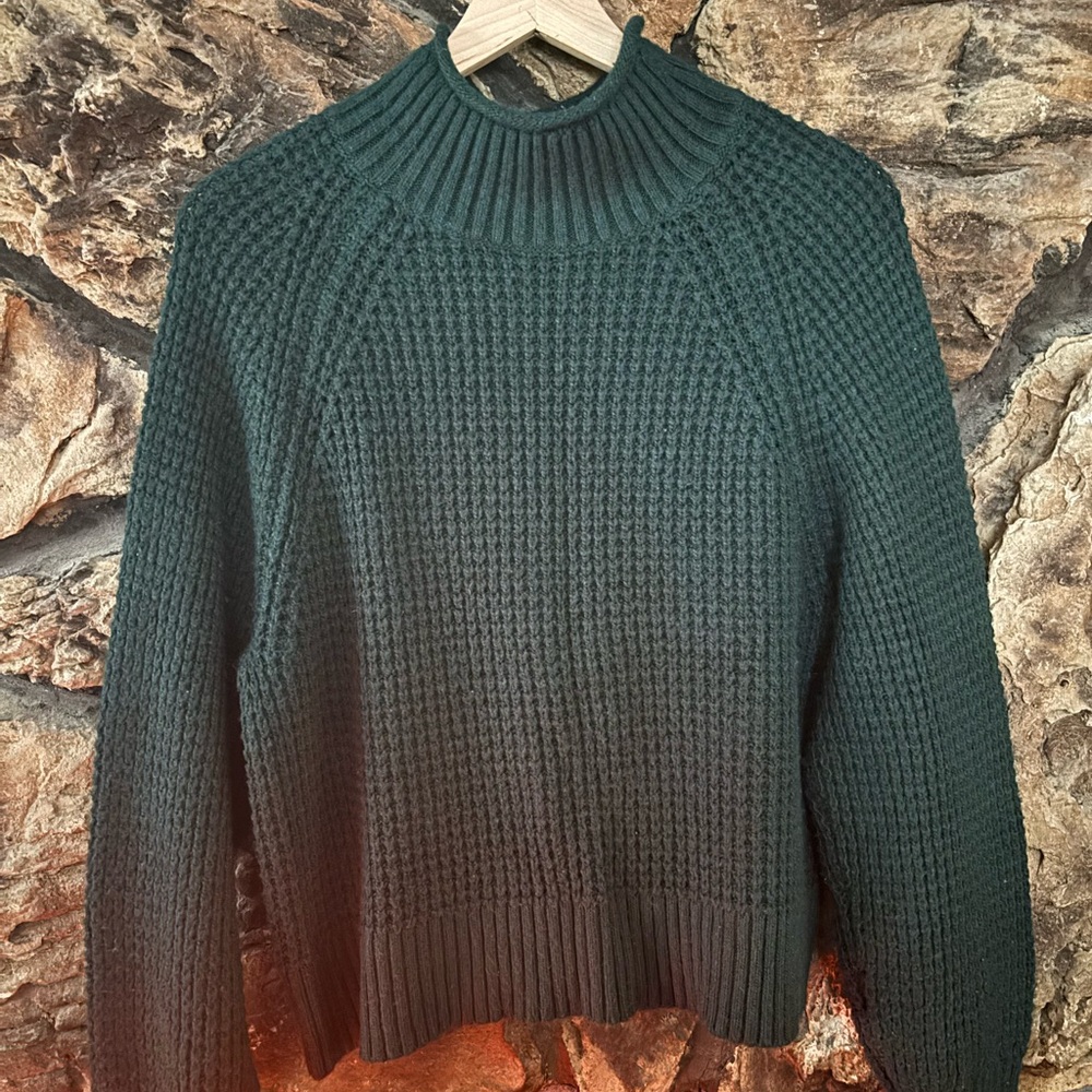 American Eagle Outfitters Green Cowl Neck Sweater